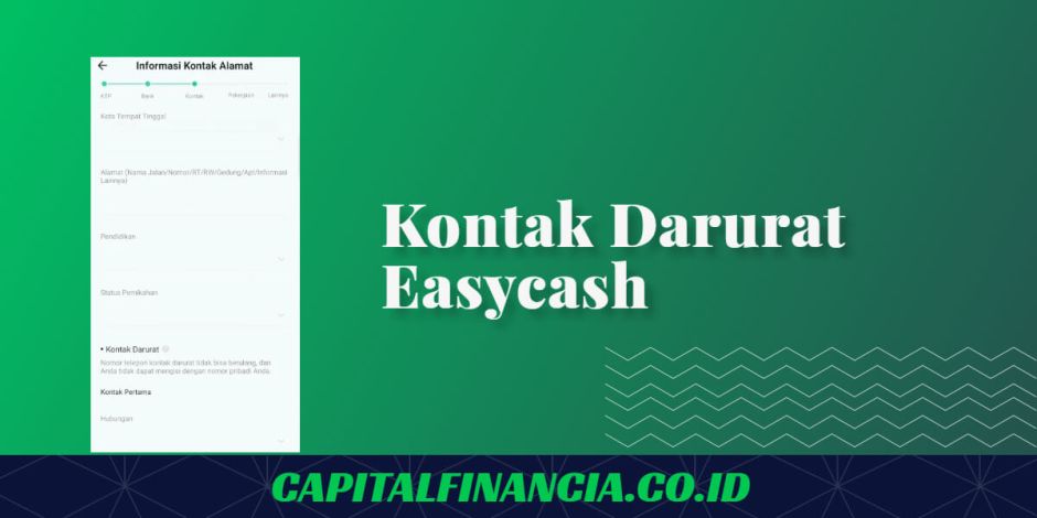 cara melihat kontak darurat di easycash